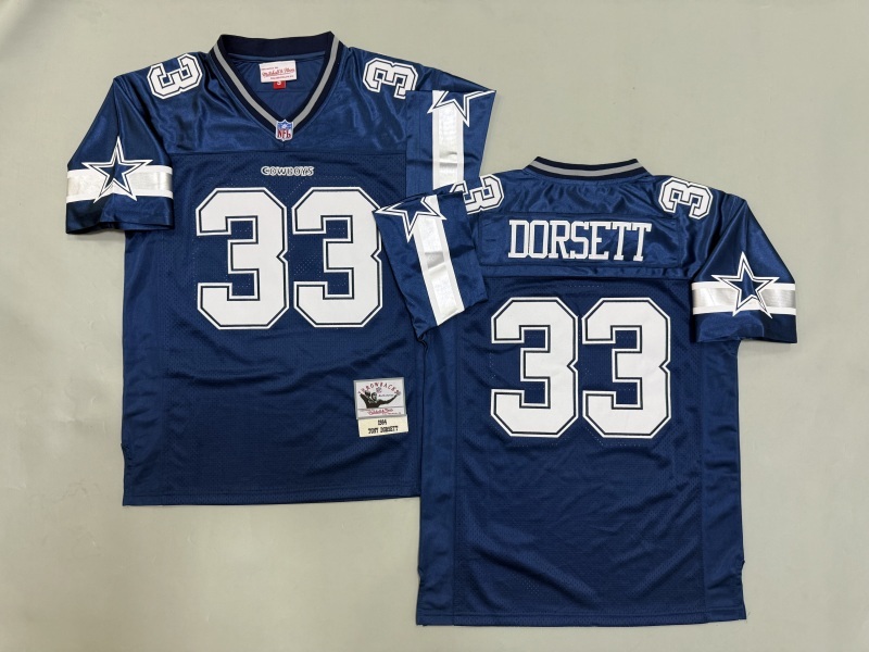 Men 2025 Nike Dallas Cowboys #33 Dorsett Blue Throwback Limited NFL Jersey 001->dallas cowboys->NFL Jersey